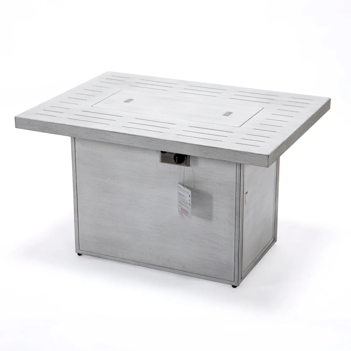 Chelsea Patio Modern Black Aluminum Propane Fire Pit Table - Elax Furniture