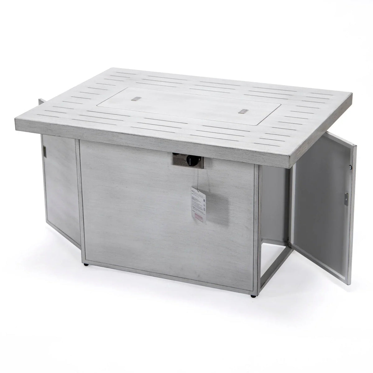 Chelsea Patio Modern Black Aluminum Propane Fire Pit Table - Elax Furniture