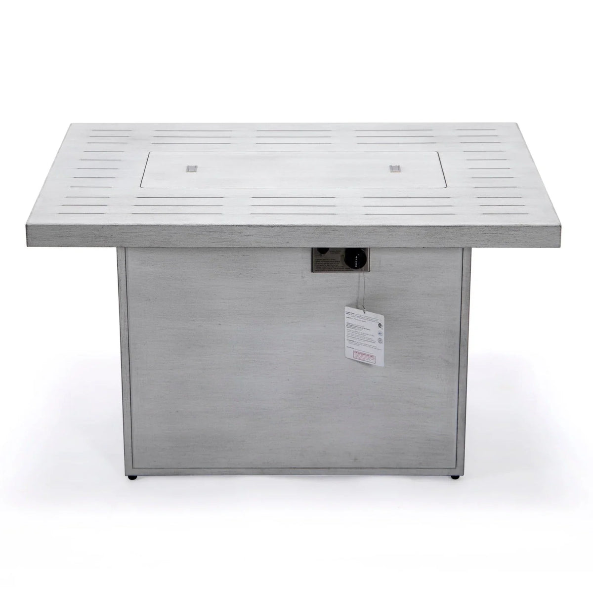 Chelsea Patio Modern Black Aluminum Propane Fire Pit Table - Elax Furniture