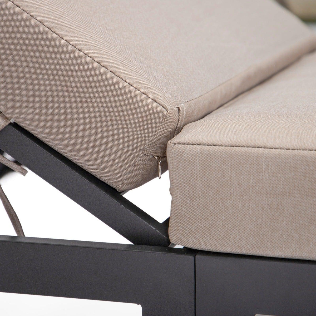 Chelsea Modern Outdoor Chaise Lounge With Side Table & Cushions Set of Two - Elax Furniture
