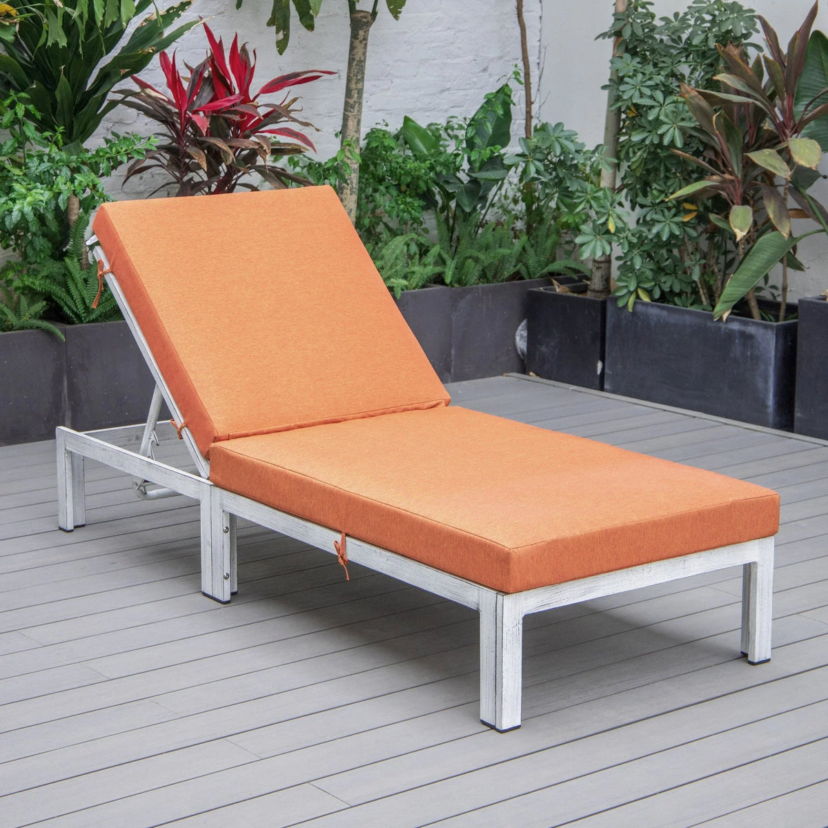 Chelsea Aluminum Outdoor Chaise Lounge Chair with Removable Cushions - Elax Furniture