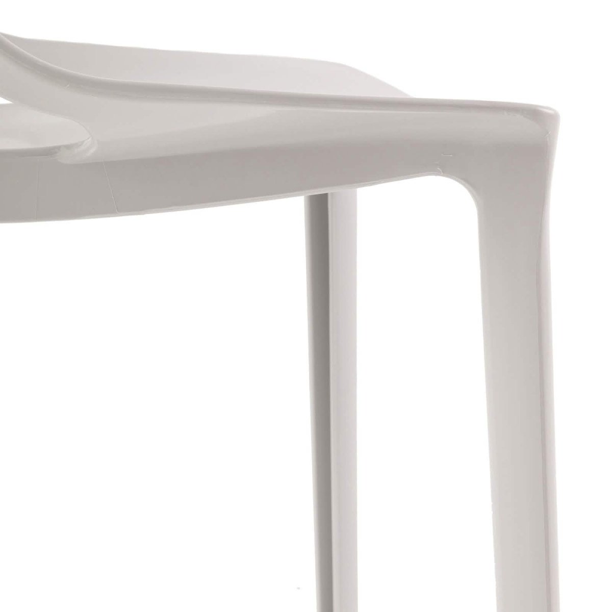 Cornelia Modern ABS Plastic Stackable Dining Chair with Cut-Out Tree Design Grey Dining Chair Leisuremod