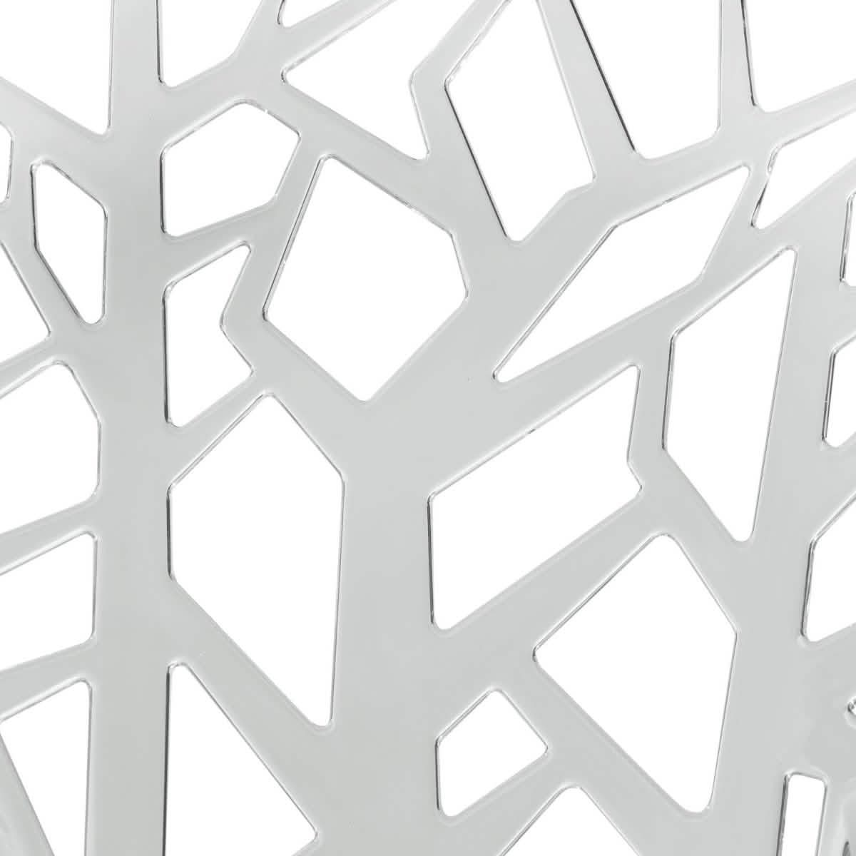 Cornelia Modern ABS Plastic Stackable Dining Chair with Cut-Out Tree Design Clear Dining Chair Leisuremod