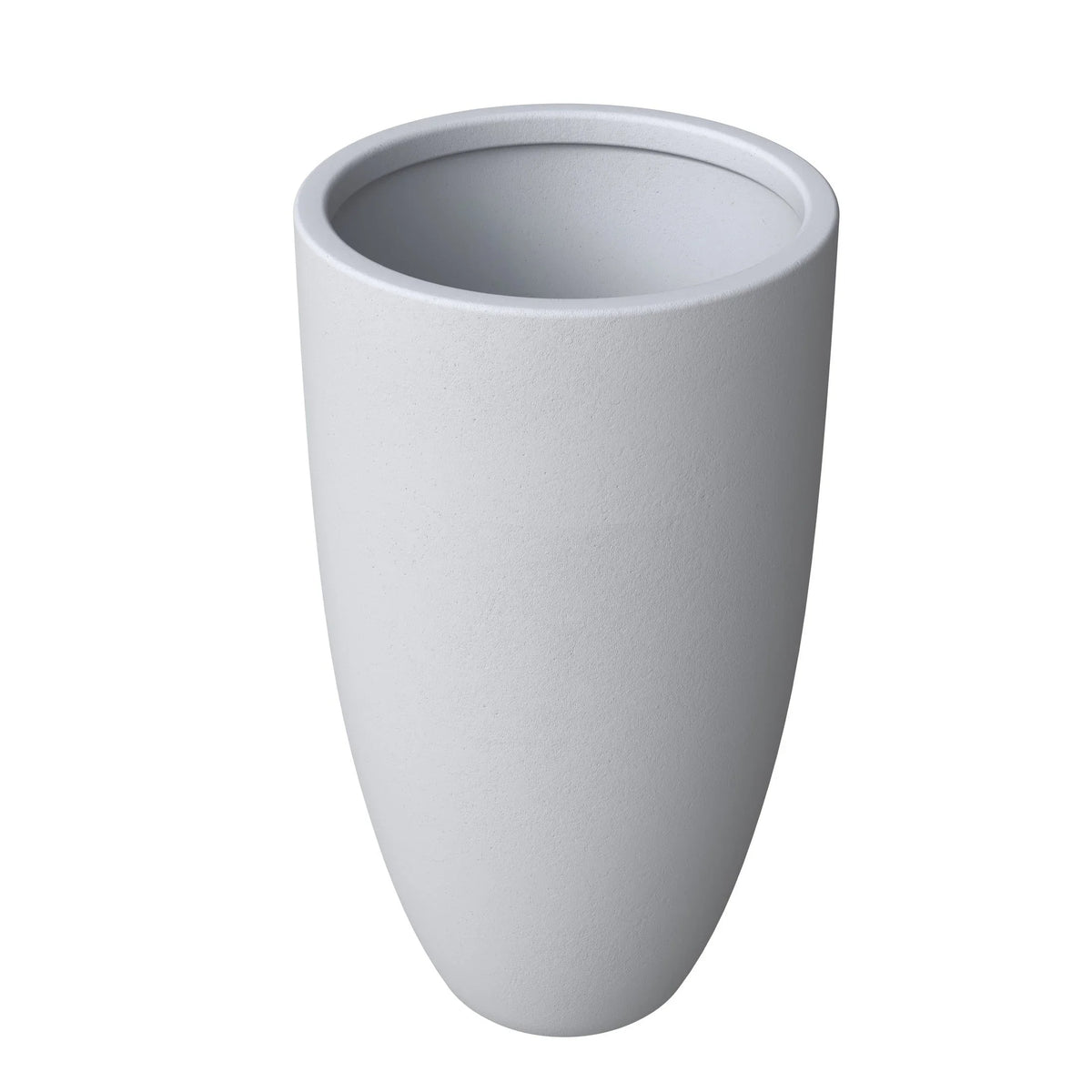 Crete Modern 4-Piece Tapered Round Planter Pot Set in Fiberstone and Clay Weather Resistant Design - Elax Furniture