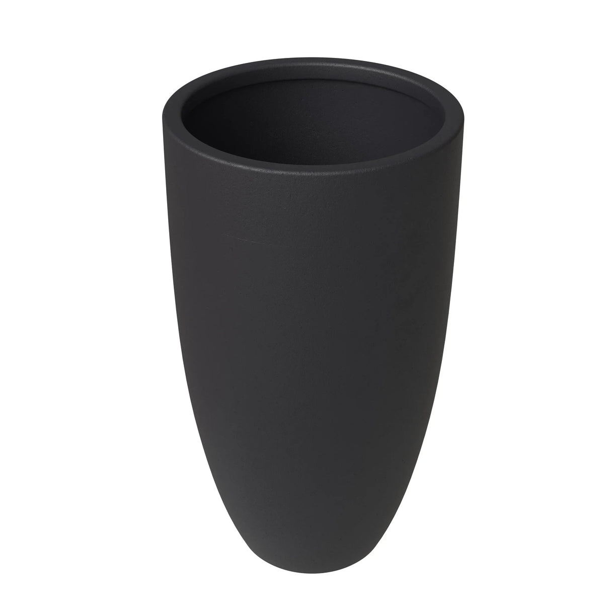 Crete Modern Tapered Round Planter Pot in Fiberstone and Clay Weather Resistant Design - Elax Furniture