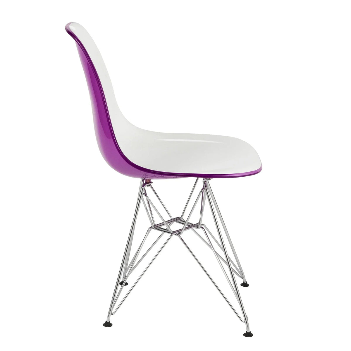 Dover and Cresco Modern Dining Chair Molded Side Chair with Base - Elax Furniture