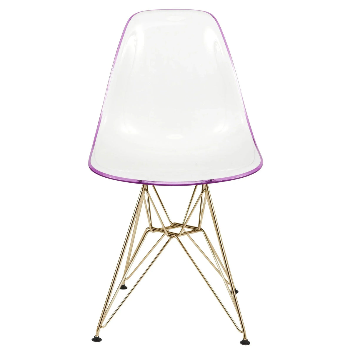 Dover and Cresco Modern Dining Chair Molded Side Chair with Base - Elax Furniture