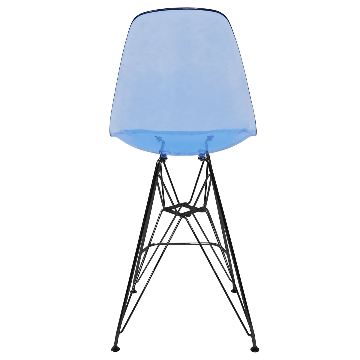 Cresco Modern Acrylic Barstool in Chrome Base for Kitchen and Dining Room - Elax Furniture