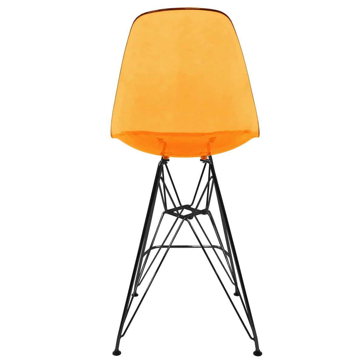 Cresco Modern Acrylic Barstool in Chrome Base for Kitchen and Dining Room - Elax Furniture