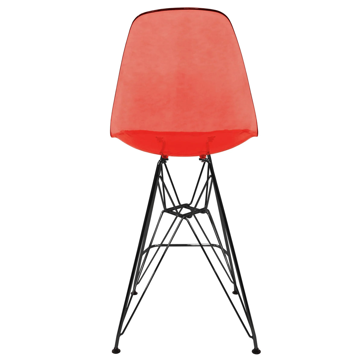 Cresco Modern Acrylic Barstool in Chrome Base for Kitchen and Dining Room - Elax Furniture