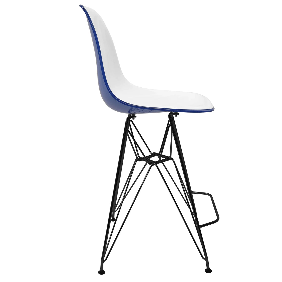 Cresco Modern Acrylic Barstool in Chrome Base for Kitchen and Dining Room - Elax Furniture