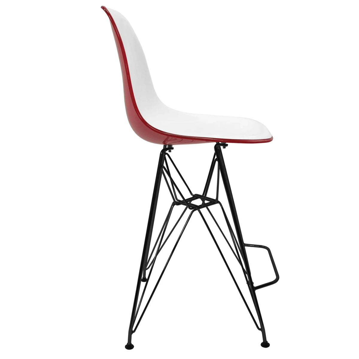 Cresco Modern Acrylic Barstool in Chrome Base for Kitchen and Dining Room - Elax Furniture