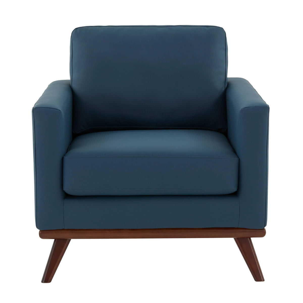 Chester Modern Leather Accent Arm Chair With Birch Wood Base - Elax Furniture