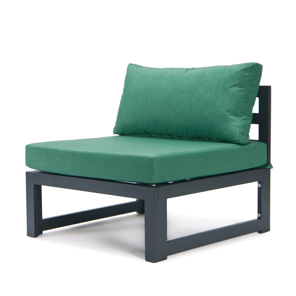 Chelsea 4-Piece Middle Patio Chairs Black Aluminum With Cushions - Elax Furniture