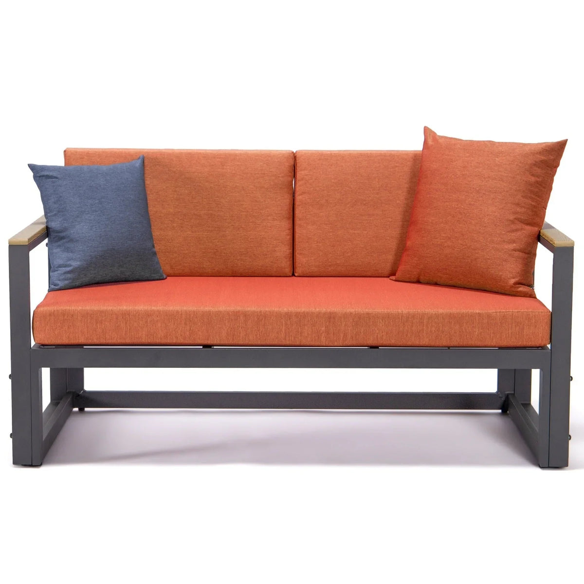 Chelsea Black Sectional With Adjustable Headrest & Coffee Table With Two Tone Cushions - Elax Furniture