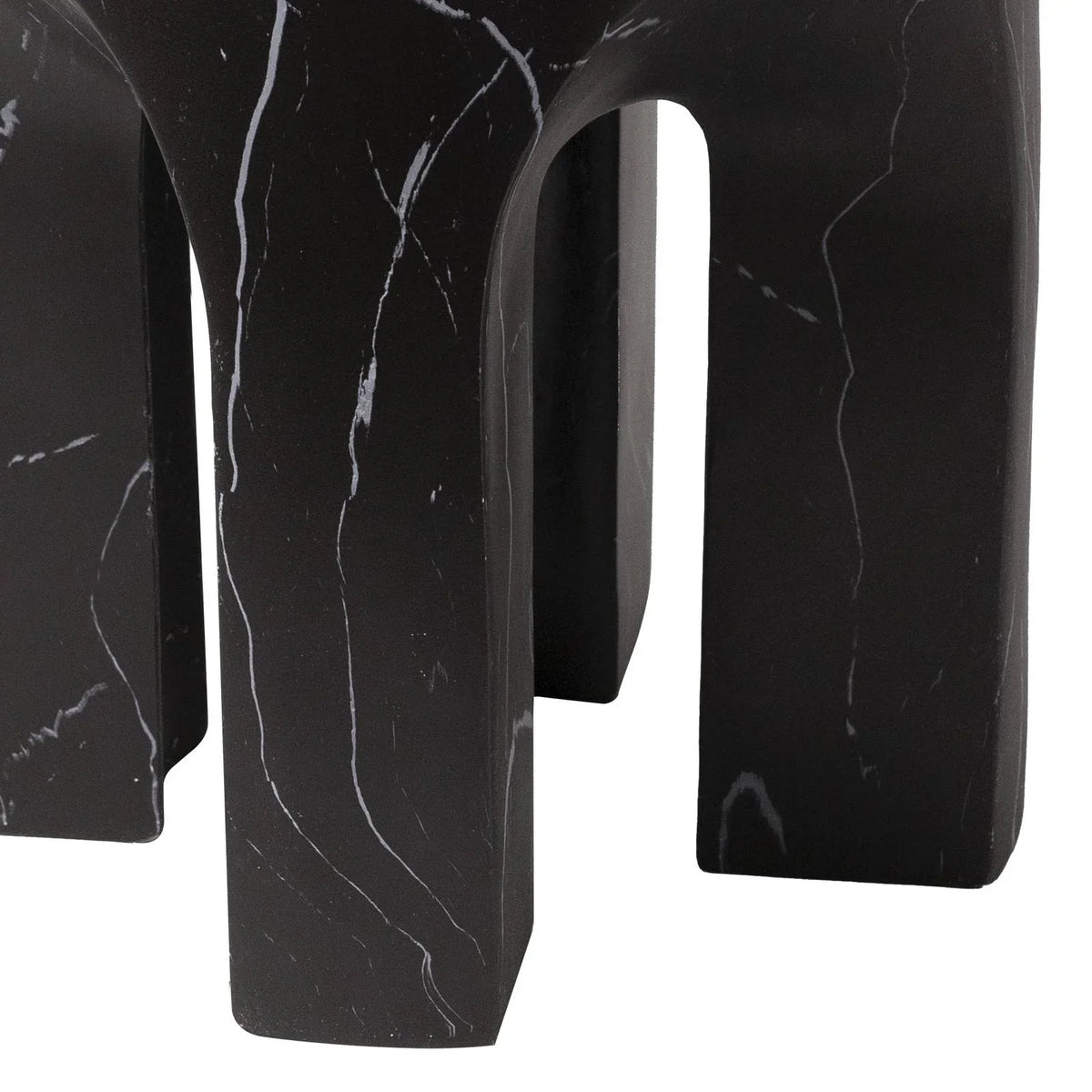 Crus Fiberstone Outdoor Side Table With Arched Base Design - Elax Furniture
