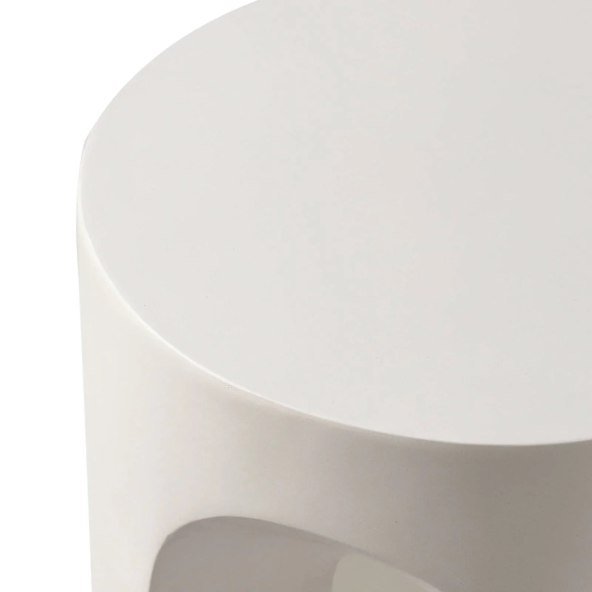 Crus Fiberstone Outdoor Side Table With Arched Base Design - Elax Furniture