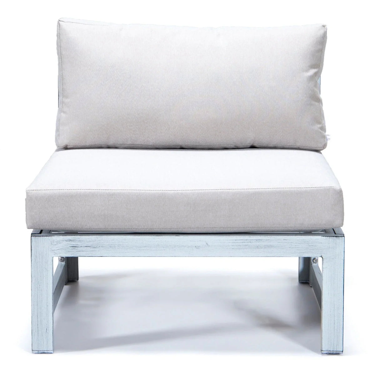 Chelsea 6-Piece Patio Sectional In Weathered Grey Aluminum With Cushions - Elax Furniture