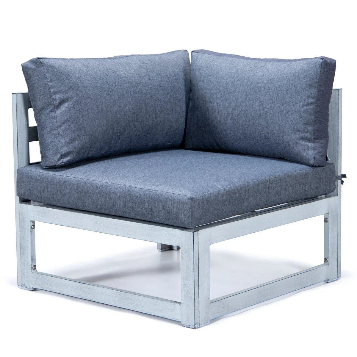 Chelsea 6-Piece Patio Sectional In Weathered Grey Aluminum With Cushions - Elax Furniture