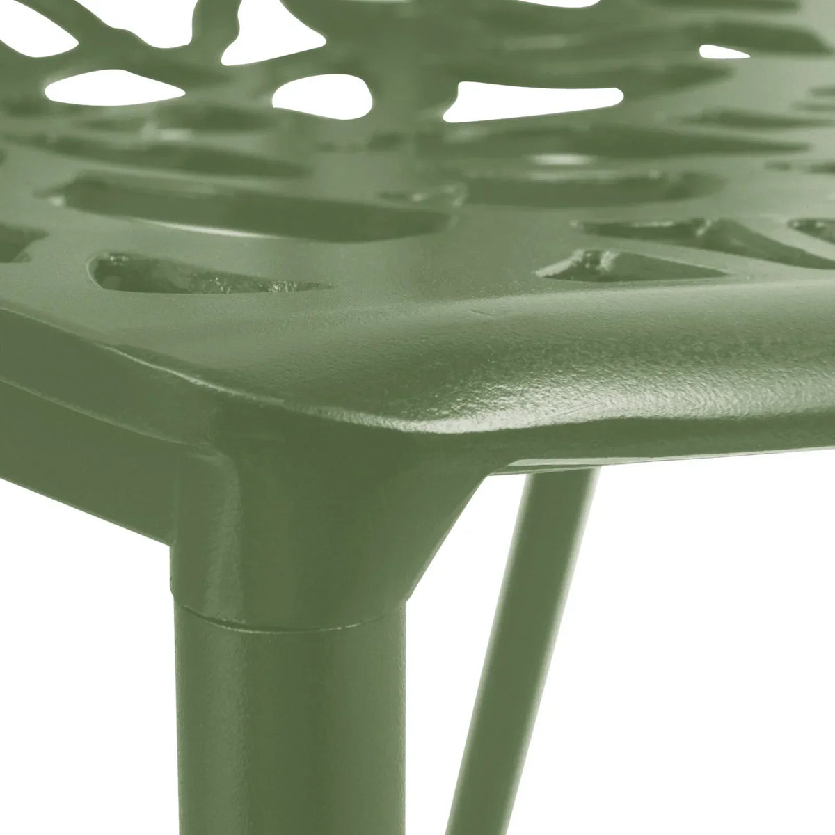Devon Stackable Aluminum Outdoor Dining Chairs with Flower Design - Elax Furniture