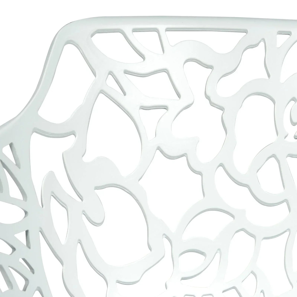 Devon Stackable Aluminum Outdoor Dining Armchairs with Flower Design - Elax Furniture