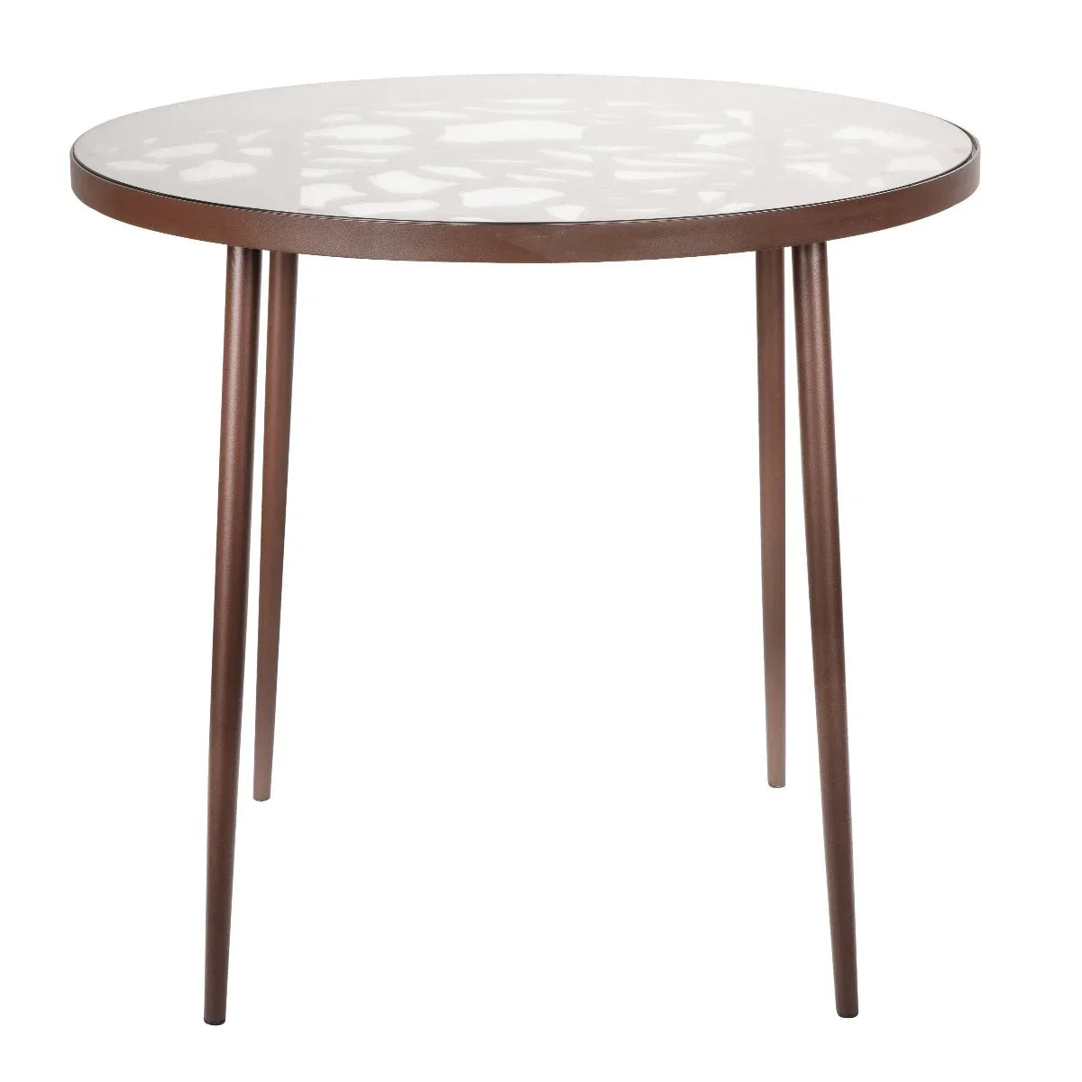 Devon Tree Design Glass Top Aluminum Base Indoor Outdoor Bistro Dining Table - Elax Furniture