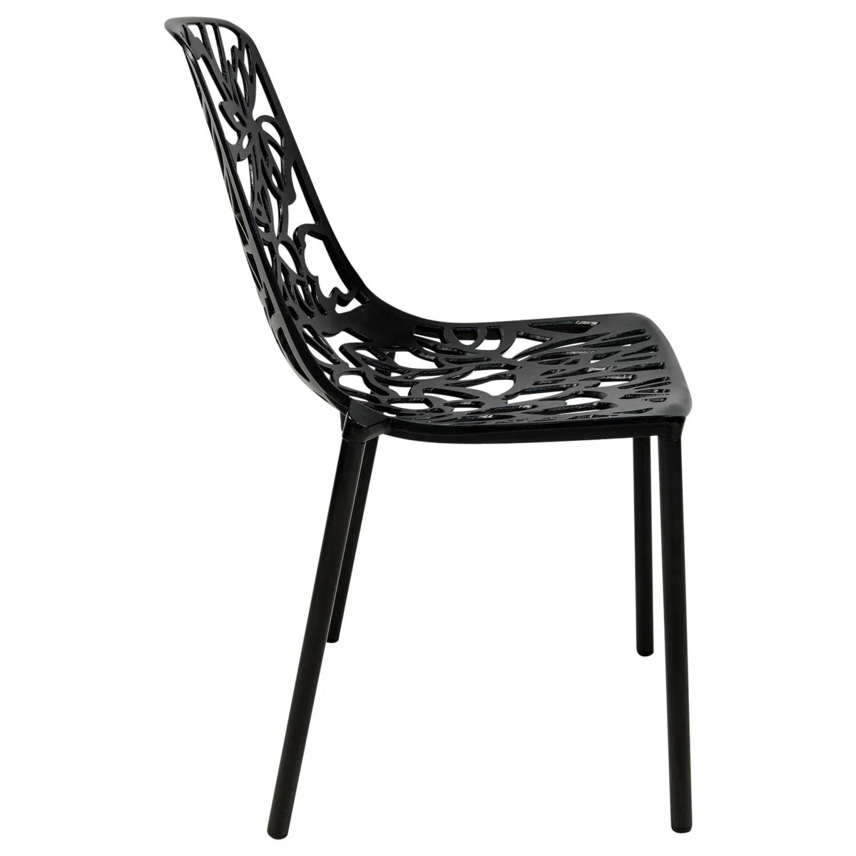 Devon 7-Piece Outdoor Dining Set: Aluminum Table with Glass Top & 6 Flower Armchairs - Elax Furniture