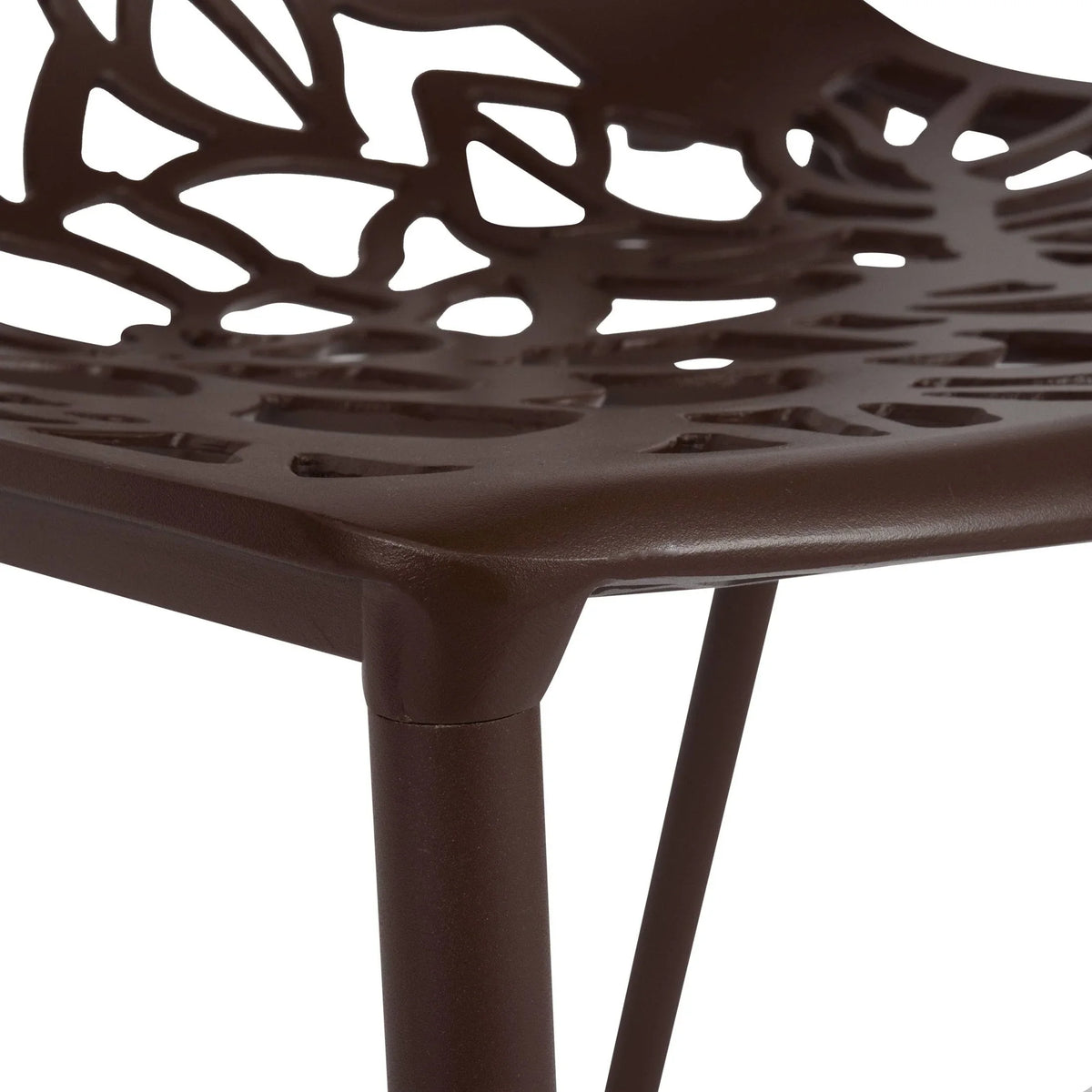 Devon 7-Piece Outdoor Dining Set: Aluminum Table with Glass Top & 6 Flower Armchairs - Elax Furniture