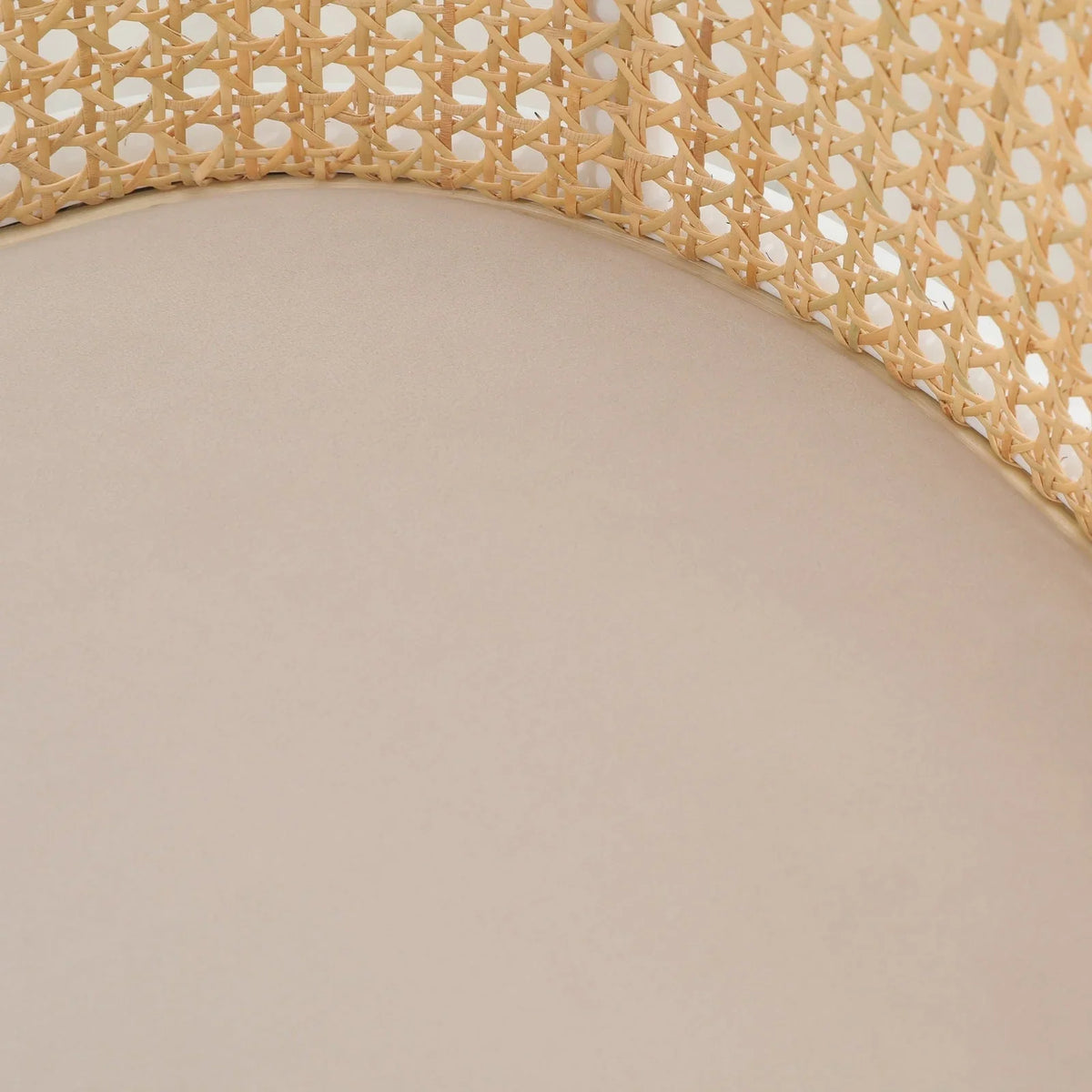 Ervilla Modern Wicker Bar Stool with Fabric Seat and White Powder Coated Steel Frame - Elax Furniture