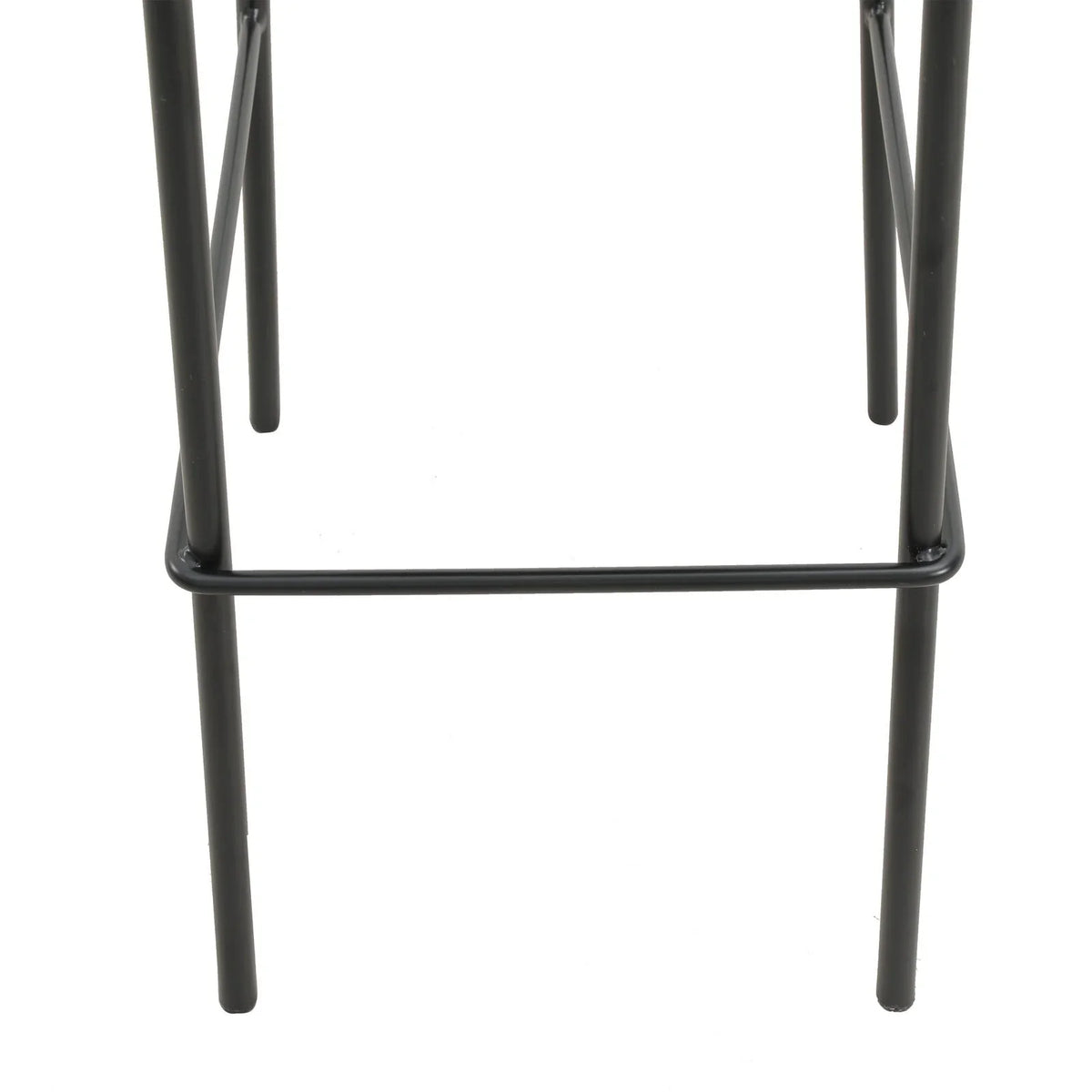 Euston Wicker Bar Stool with Black Powder Coated Steel Frame and Footrest - Elax Furniture