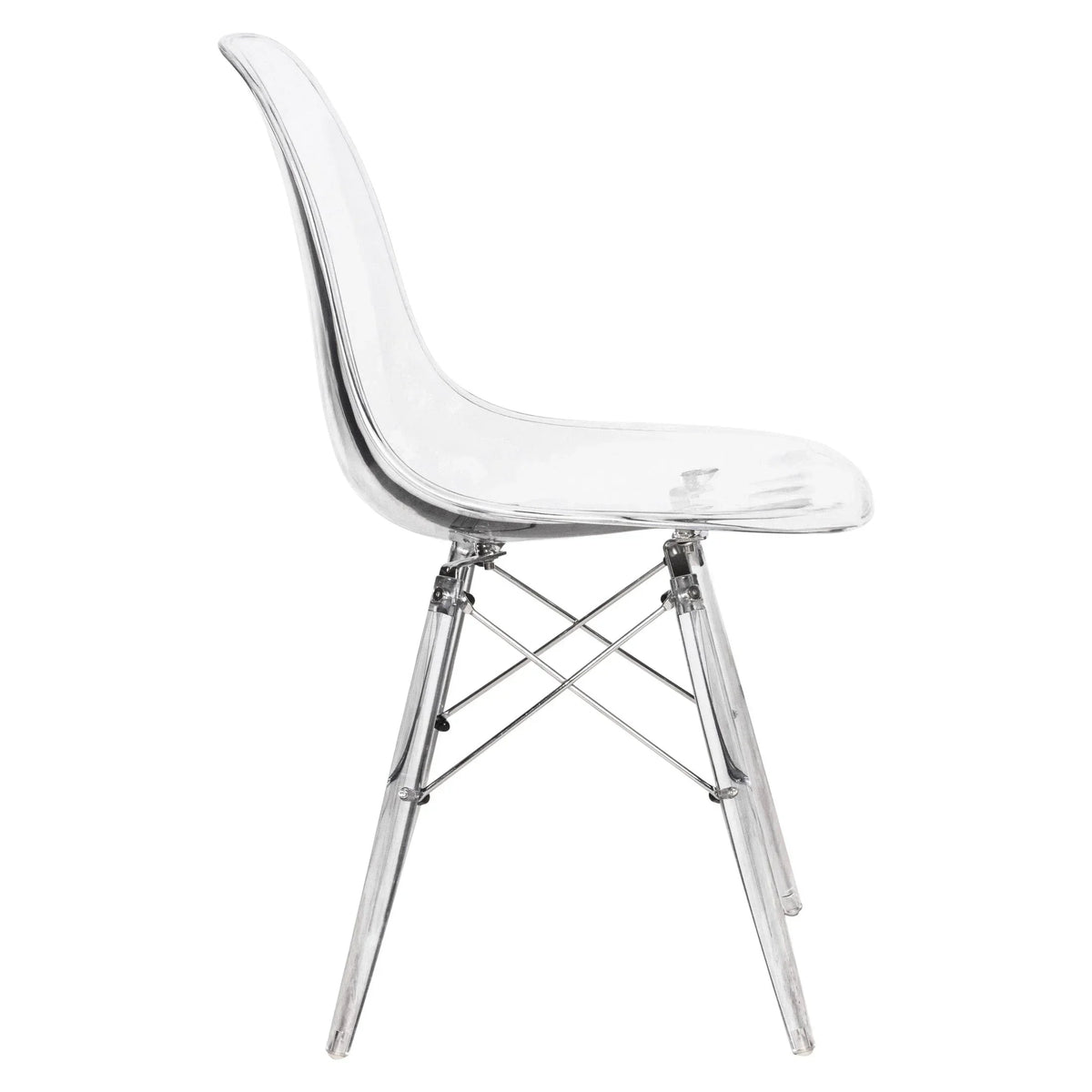 Dover and Cresco Modern Dining Chair Molded Side Chair with Base - Elax Furniture
