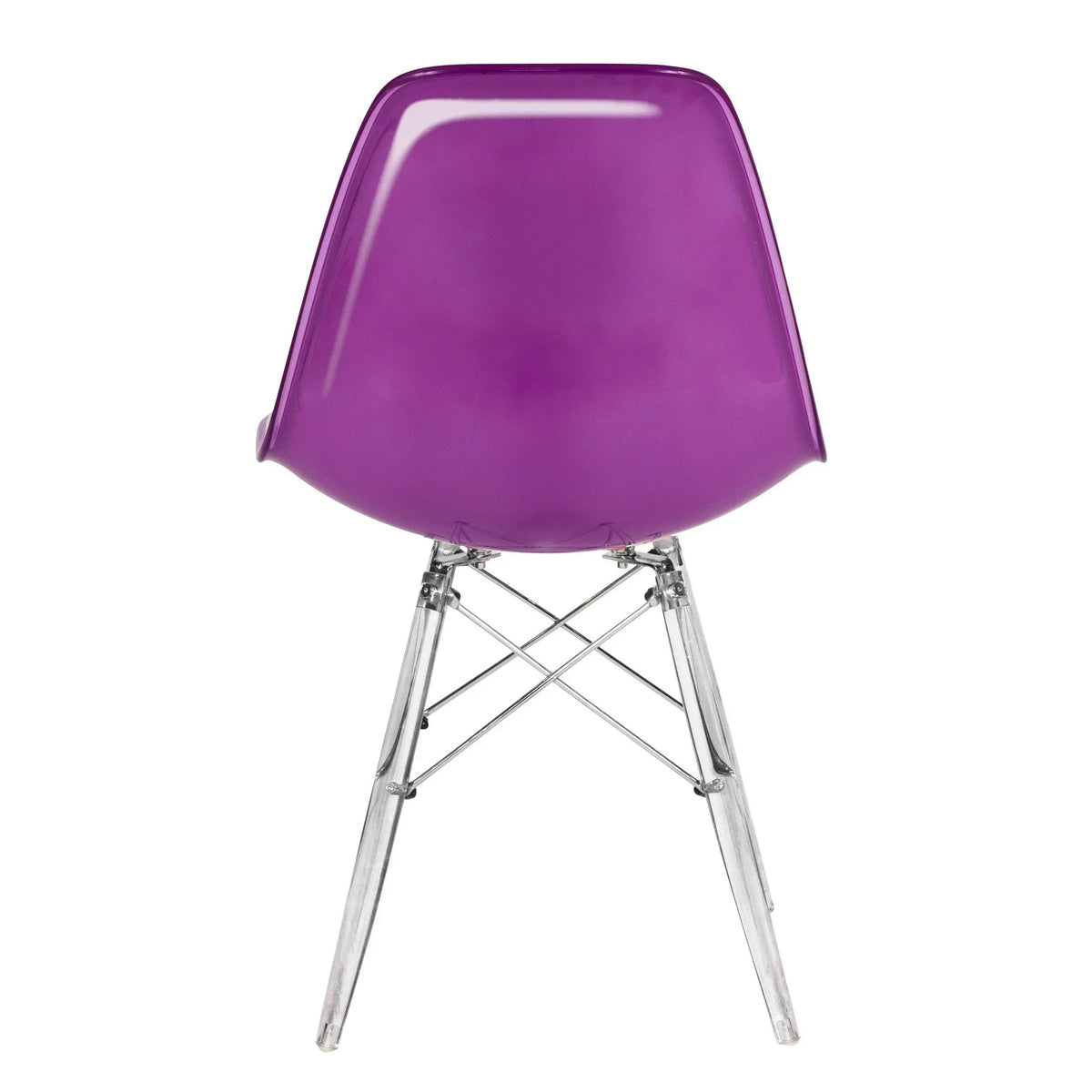 Dover and Cresco Modern Dining Chair Molded Side Chair with Base - Elax Furniture