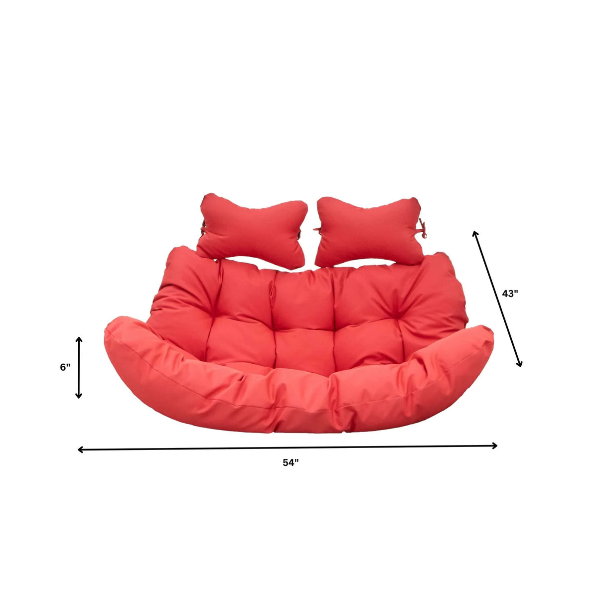 Modern Upholstered 2 Person Hanging Egg Swing Cushion with Headrest - Elax Furniture