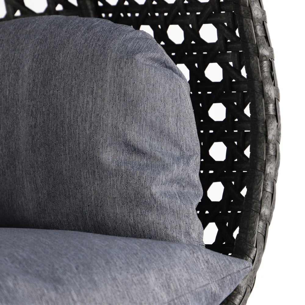 Wicker Hanging 2 person Egg Swing Chair With Outdoor Cover - Elax Furniture