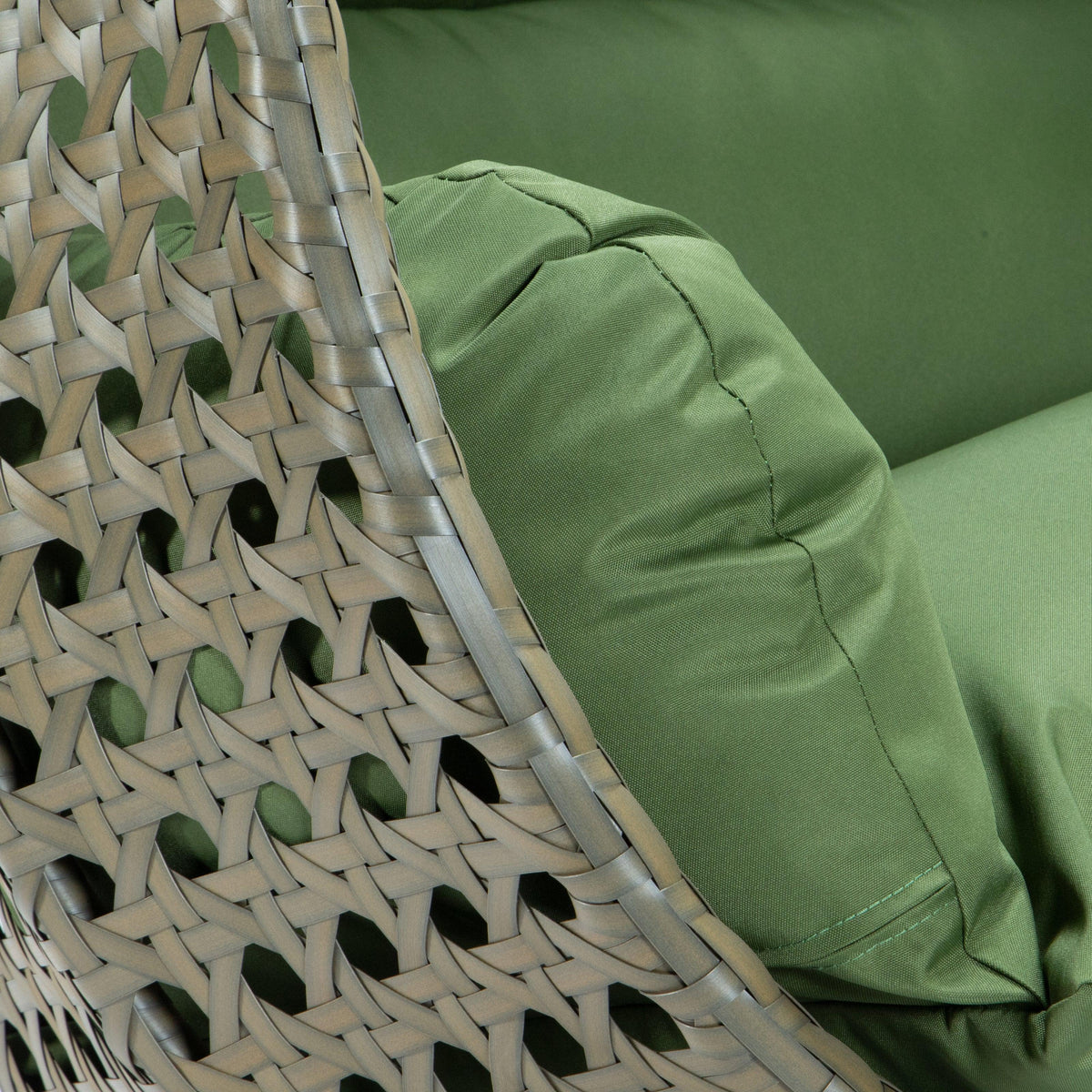 Modern Beige Wicker Hanging Double Seater Egg Swing Chair - Elax Furniture