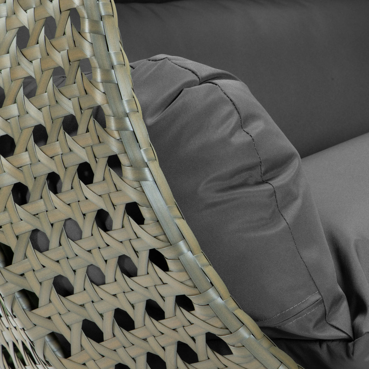 Modern Beige Wicker Hanging Double Seater Egg Swing Chair - Elax Furniture