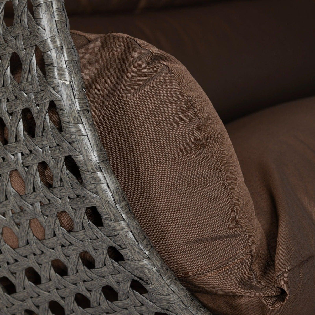 Modern Charcoal Wicker Hanging Double Seater Egg Swing Chair - Elax Furniture