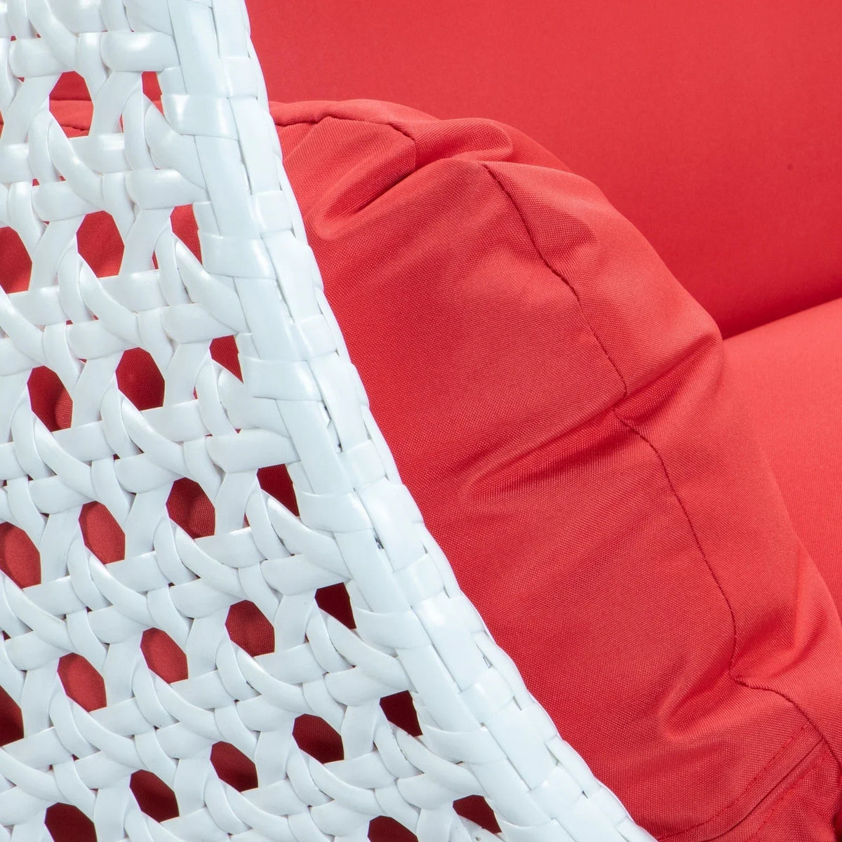 Modern White Wicker Hanging Double Seater Egg Swing Chair - Elax Furniture