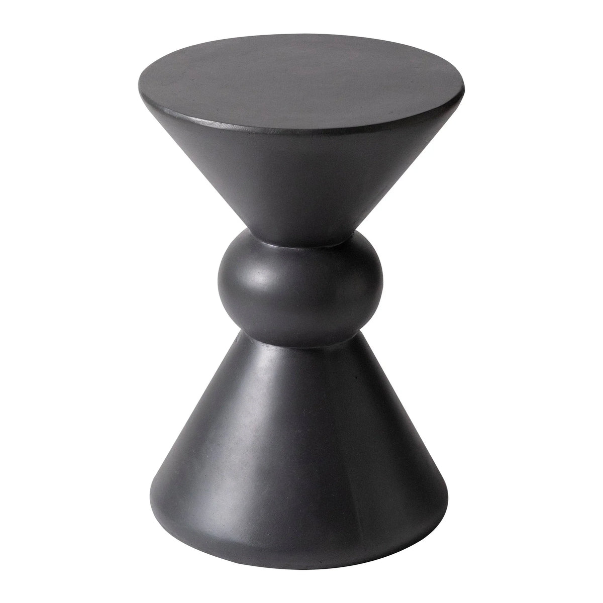 Echo Side Table with Weather-Resistant Fibersone Top Round Accent Table - Elax Furniture