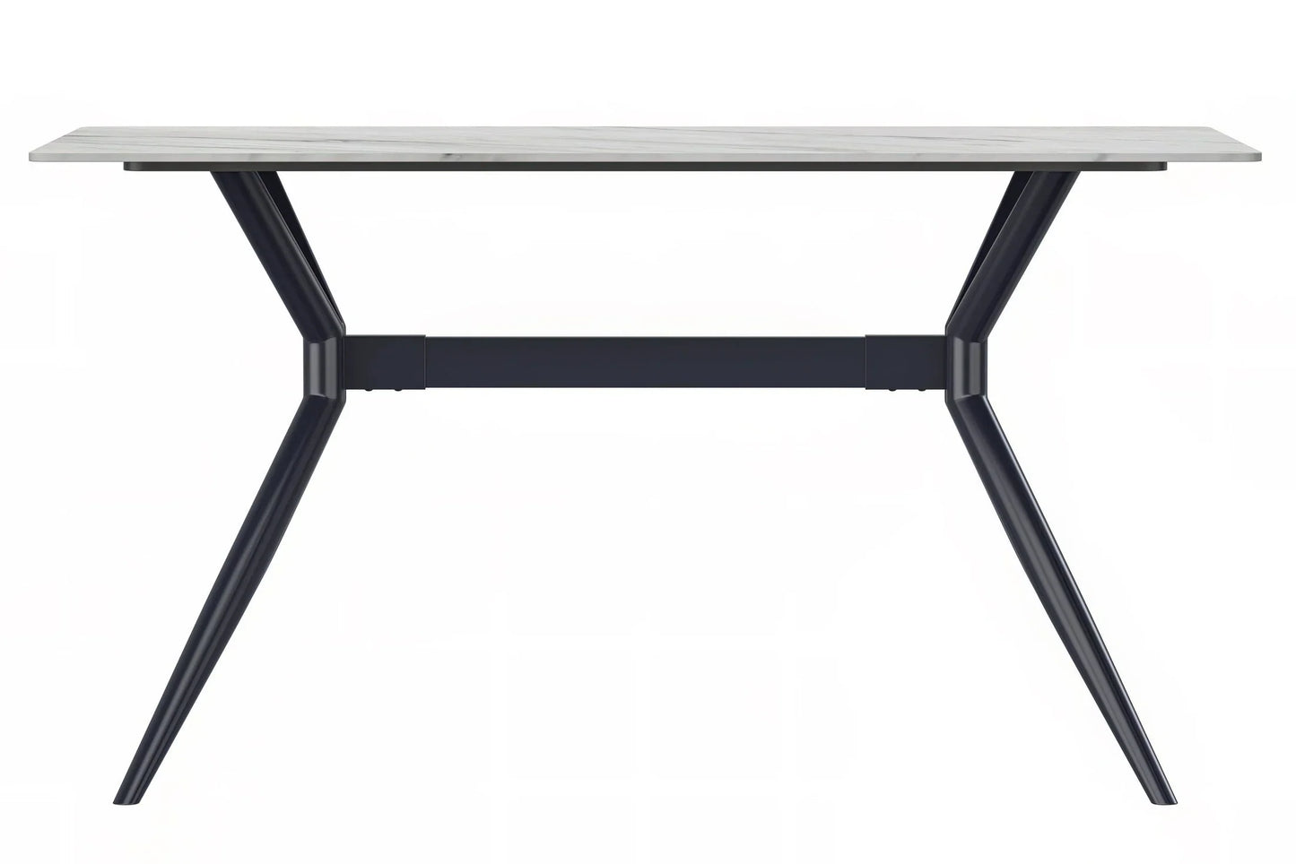 Elega Rectangular Dining Table with Sintered Stone or Glass Rectangular Top and Stainless Steel Base - Elax Furniture