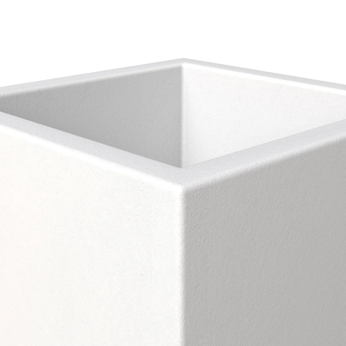 Fern 5-Piece Modern Fiberstone and MGO Clay Square Planter Set for Indoor and Outdoor - Elax Furniture