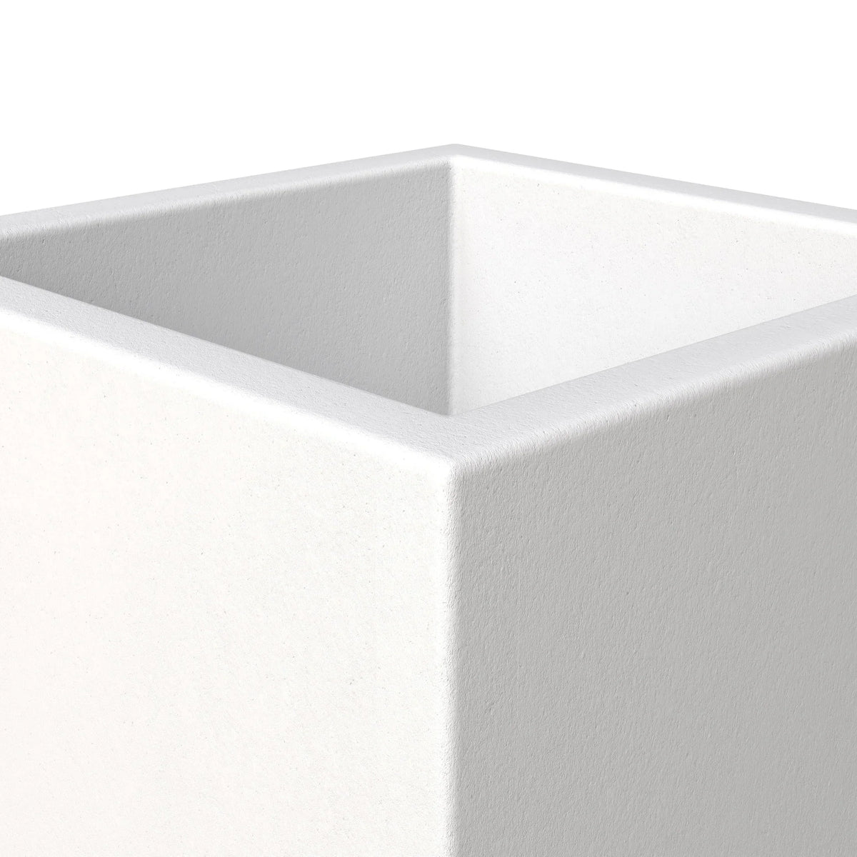Fern Fiberstone and MGO Clay Mid-Century Modern Square Planter Pot for Indoor and Outdoor - Elax Furniture