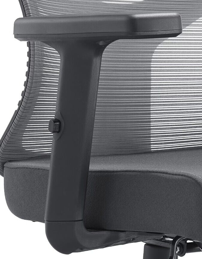 Glen Cotton Mid-Back Adjustable Office Conference Chair Grey Office Chair Leisuremod