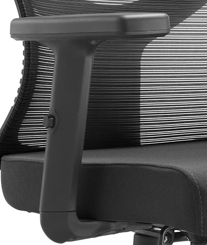 Glen Cotton Mid-Back Adjustable Office Conference Chair Black Office Chair Leisuremod