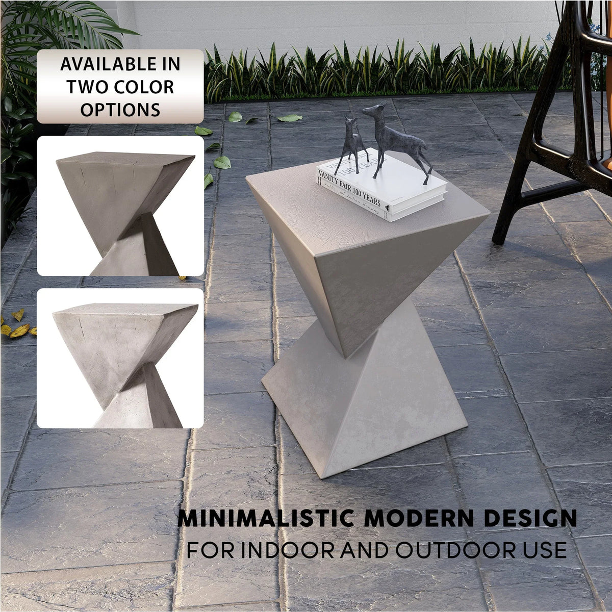 Glint Side Table in Fiberstone Square Accent Table - Elax Furniture