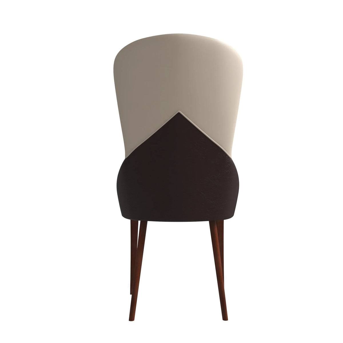 Havana Leather Dining Chair with a Two-Tone Color Design and Rubberwood Legs - Elax Furniture