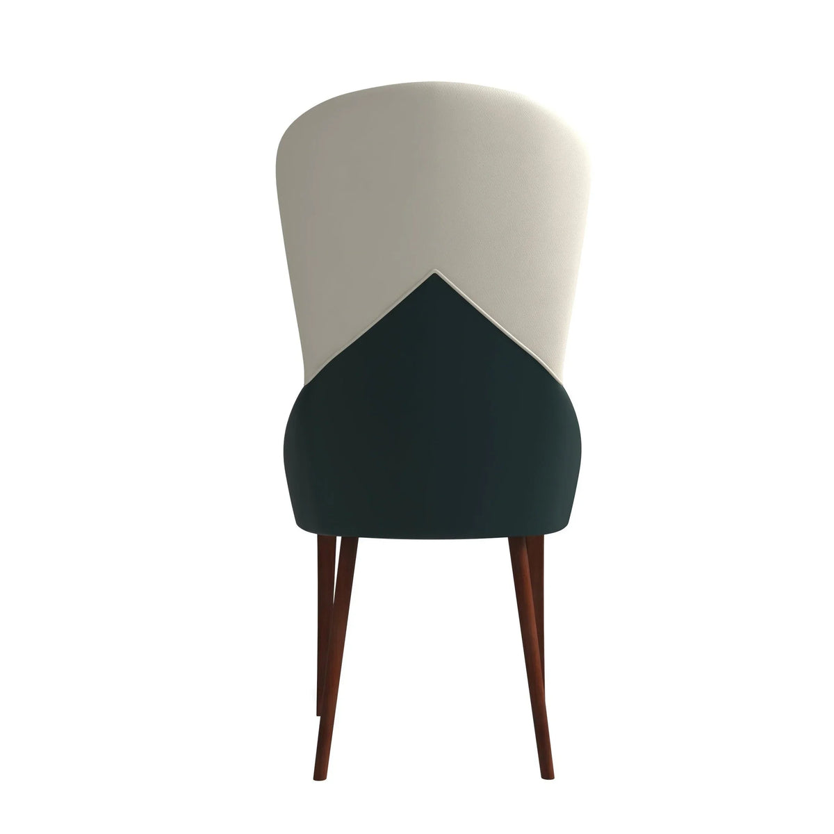 Havana Leather Dining Chair with a Two-Tone Color Design and Rubberwood Legs - Elax Furniture