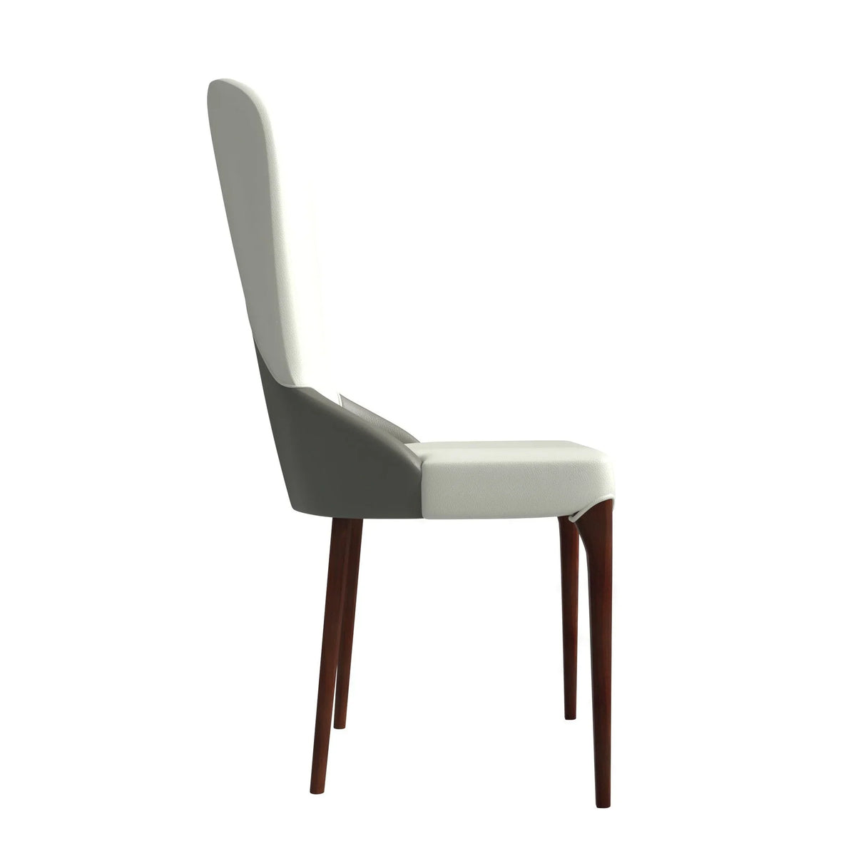 Havana Leather Dining Chair with a Two-Tone Color Design and Rubberwood Legs - Elax Furniture