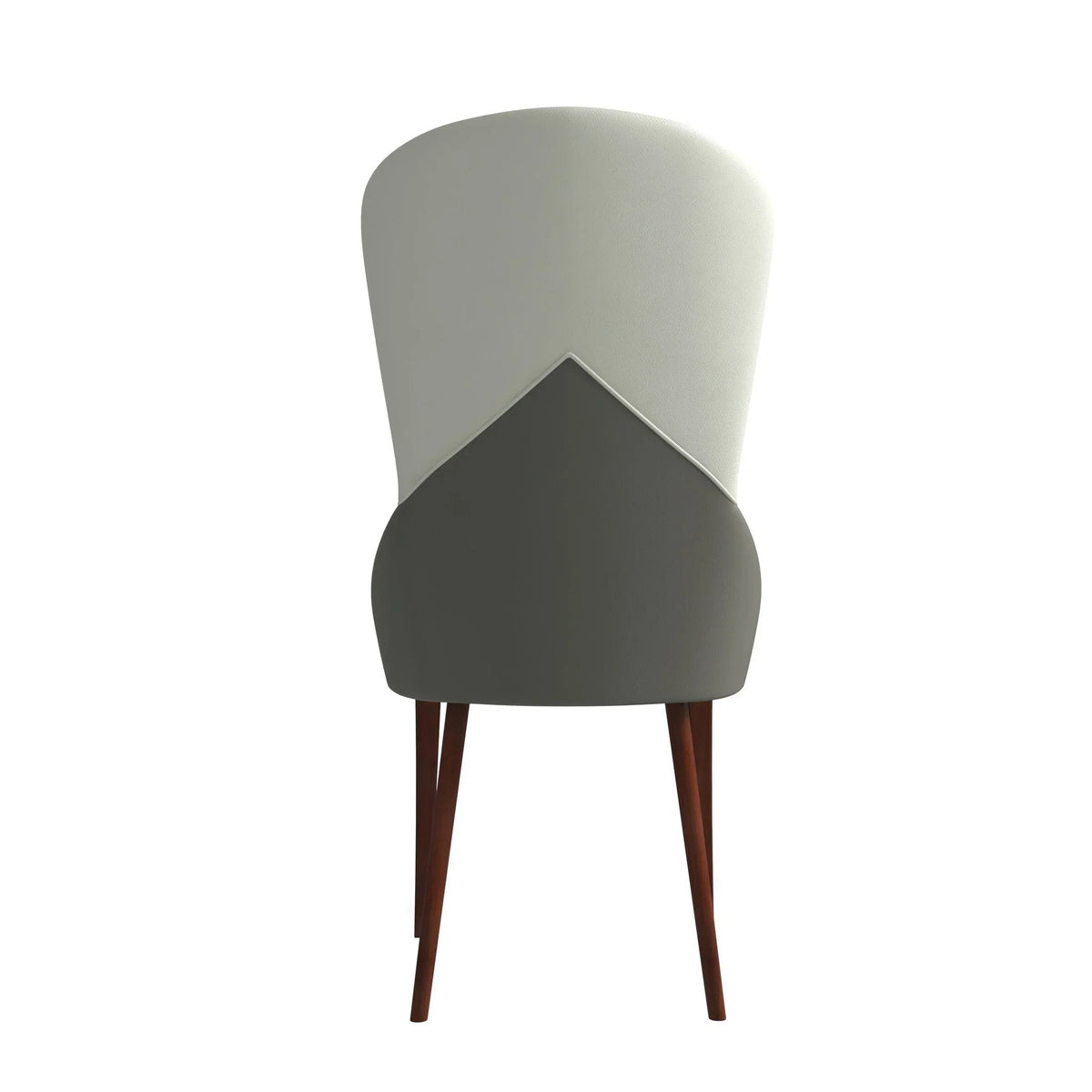 Havana Leather Dining Chair with a Two-Tone Color Design and Rubberwood Legs - Elax Furniture