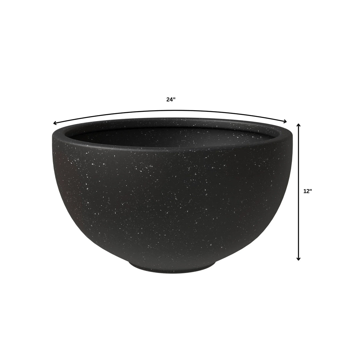 Iris Modern 3-Piece Round Planter Pot Set in Fiberstone and Clay Weather Resistant Design - Elax Furniture